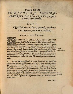 Defensio Scriptvrae Sacrae, Contra Psevdoscriptvrarios Lutheranos & Caluinianos