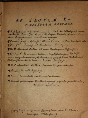 Ad Leonem X. Pontificem Maximvm Resolutiones disputationum de uirtute indulgentiarum reuere[n]di Patris, ac Sacrae Theologiae doctoris Martini Luther Augustiniani VVittenbergensis