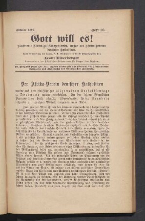 Heft 10. Oktober 1896