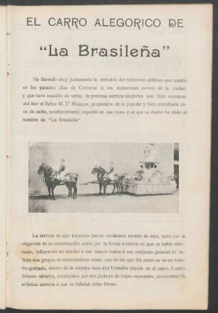 El carro alegórico de "La Brasileña"