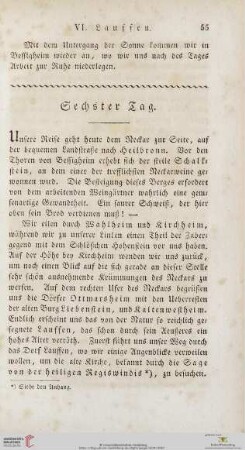 Sechster Tag