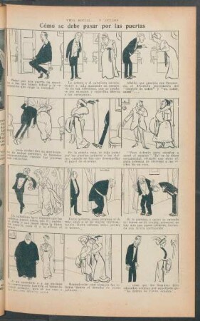 Cómo se debe pasar por las puertas - [Cómic] : Vida social ... y anexos