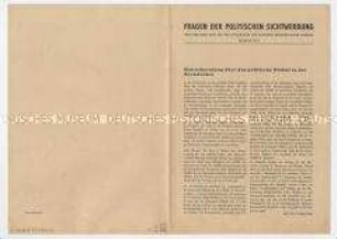 Sonderdruck des Amtes für Information über die Erfahrungen auf dem Gebiet der Plakatwerbung in der UdSSR