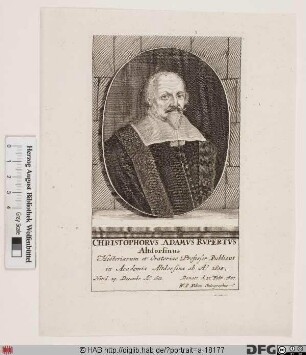 Bildnis Christoph Adam Ruprecht (lat. Rupertus)