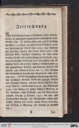 Zeitrechnung