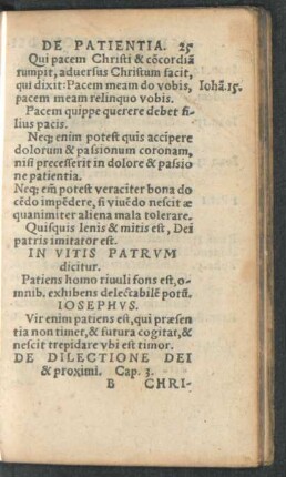 De Dilectione Dei & proximi. Cap. 3.
