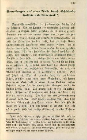 Bemerkungen auf einer Reise durch Schleswig-Holstein und Dänemark.