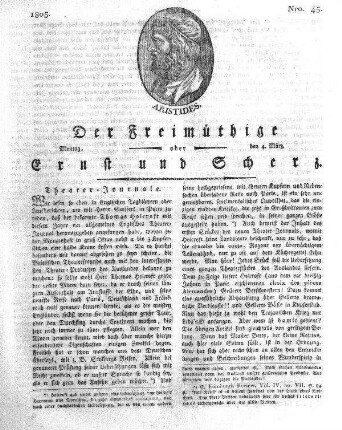 Nro. 45, Montag, den 4. März 1805