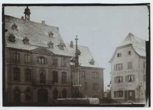 Marktplatz mit Rathaus (Hôtel de Ville), Altkirch im Elsaß: Ansicht