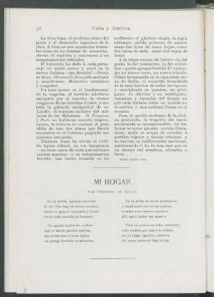 Mi hogar. [Poesía]