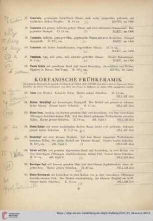 Koreanische Keramik (Nr. 23-33)