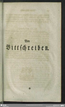 Von Bittschreiben