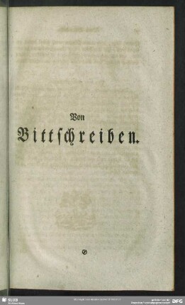 Von Bittschreiben