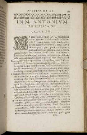 In M. Antonium Philippica XI. Oratio LIII.