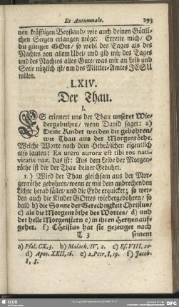 LXIV. Der Thau