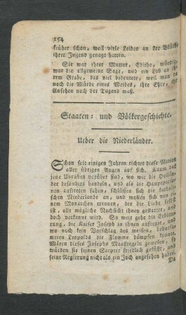 Ueber die Niederländer