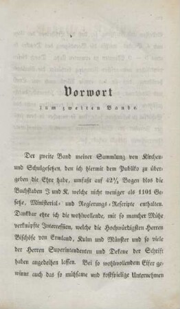 Vorwort zum zweiten Bande