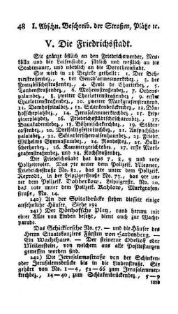 V. Die Friedrichsstadt