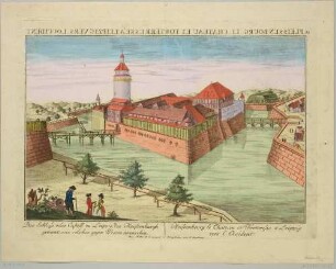 Die Pleißenburg im Südwesten von Leipzig, Guckkastenbild