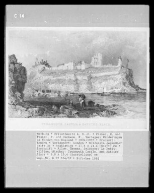 Wanderungen im Norden von England, Band 2 — Bildseite gegenüber Seite 36 — Tynemouth Castle, and Bathing Place
