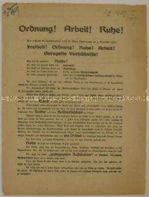 Aufruf der Deutschnationalen Volkspartei zum Beitritt und zur Wahl der Nationalversammlung 1919