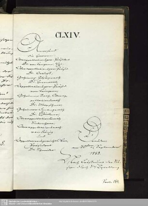 CLXIV., 30. September 1858