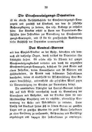 Die Straßenreinigungs-Deputation
