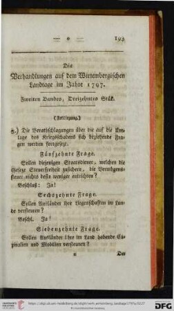 Zweiten Bandes, Dreizehntes Stuek.