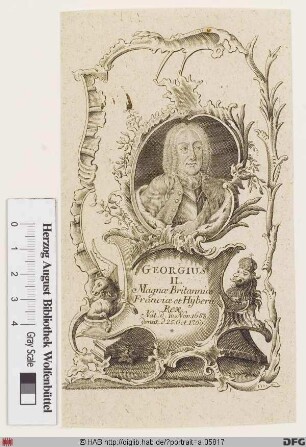 Bildnis Georg II. (August), König von Großbritannien u. Irland, Kurfürst von Hannover (reg. 1727-60)