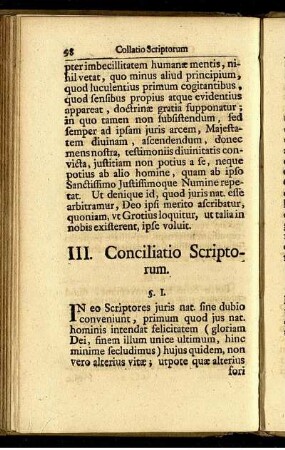 III. Conciliatio Scriptorum.