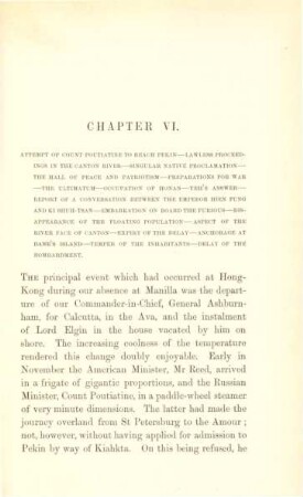 Chapter VI. Attempt of Count Poutiatine to reach Pekin ...
