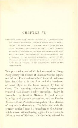 Chapter VI. Attempt of Count Poutiatine to reach Pekin ...