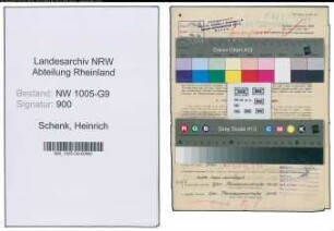Entnazifizierung Heinrich Schenk , geb. 26.07.1908 (Techn.Zeichner)