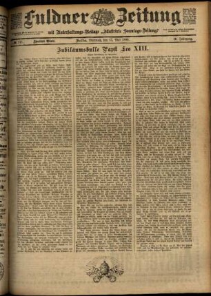 Zweite Ausgabe vom Mittwoch, den 17. Mai 1899.