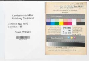 Entnazifizierung Wilhelm Cirkel , geb. 07.09.1917 (Polizist)