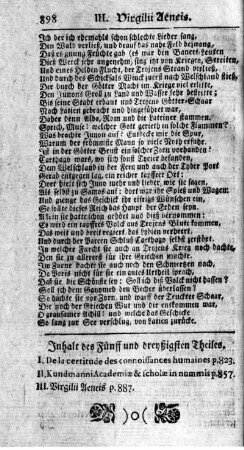 Inhalt des Fünff und dreyßigsten Theiles.