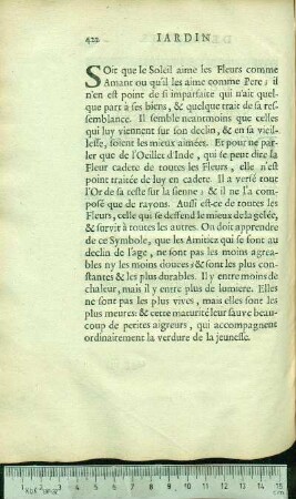 [L'Oeillet D'Inde. Solis amor postremus.]