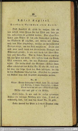 Achtes Kapitel. Trockenes Grimmen oder Kolik
