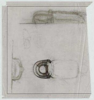Kino in Berlin, im Rahmen der Ausstellung "Berlin plant – Erster Bericht" (nicht realisiert) – Grundriss, Schnitte. Berlin-Charlottenburg