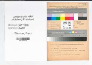 Entnazifizierung Franz Wemmer, geb. 17.08.1911 (Arzt)