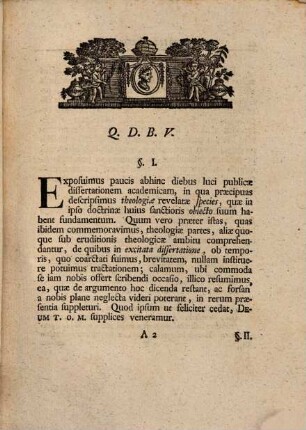 Diss. acad. de variis theologiae speciebus ..., Pars altera