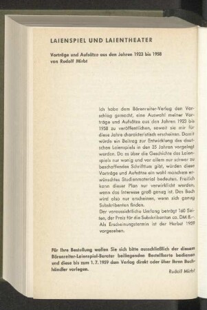 Laienspiel und Laienthater