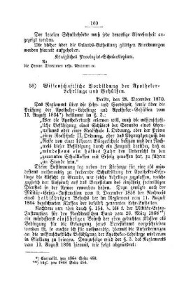 Wissenschaftliche Vorbildung der Apotheker-Lehrlinge und Gehülfen : [III. Gymnasien und Real-Schulen]