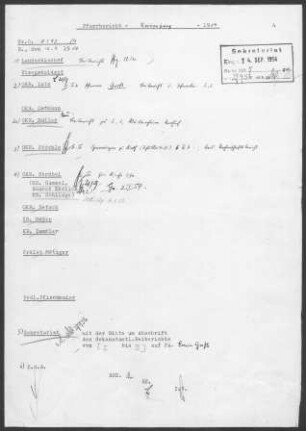 Rechenberg mit Jagstzell: Pfarrbericht 1954