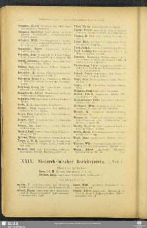 XXIX. Niederrheinischer Bezirksverein.