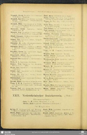 XXIX. Niederrheinischer Bezirksverein.