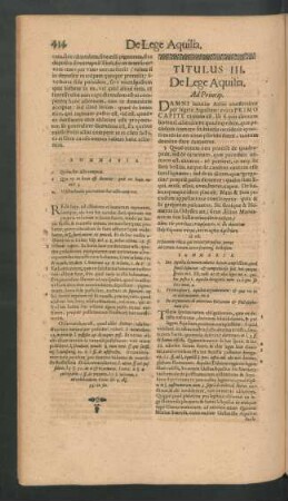 Titulus III. De Lege Aquilia.