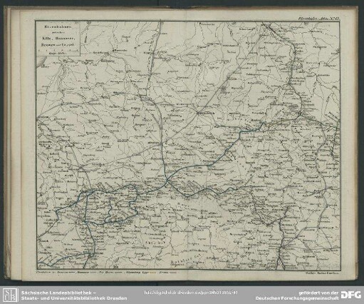 Eisenbahn-Atlas N° 12. XV. Eisenbahnen zwischen Köln, Hannover, Bremen und Cassel