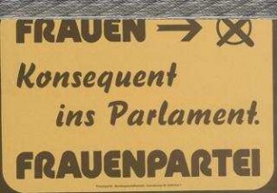 FRAUEN Konsequent ins Parlament