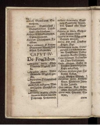 Caput IV. De Fructibus